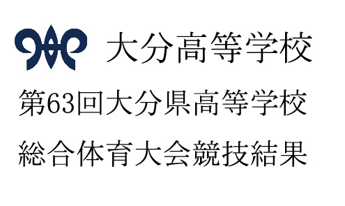 第63回大分県高等学校総合体育大会競技結果